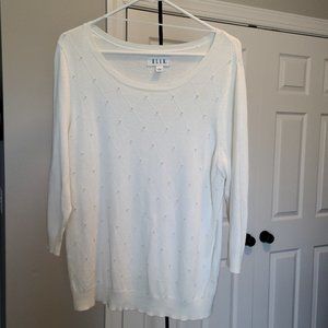 Sweater will pearl accents